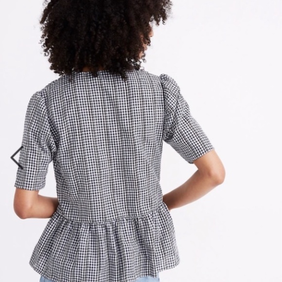 Madewell Crossover Peplum in Gingham - Picture 10 of 10